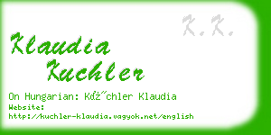 klaudia kuchler business card